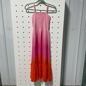 NWT Design History Girls Ombre Pink and Orange Dress Size XL